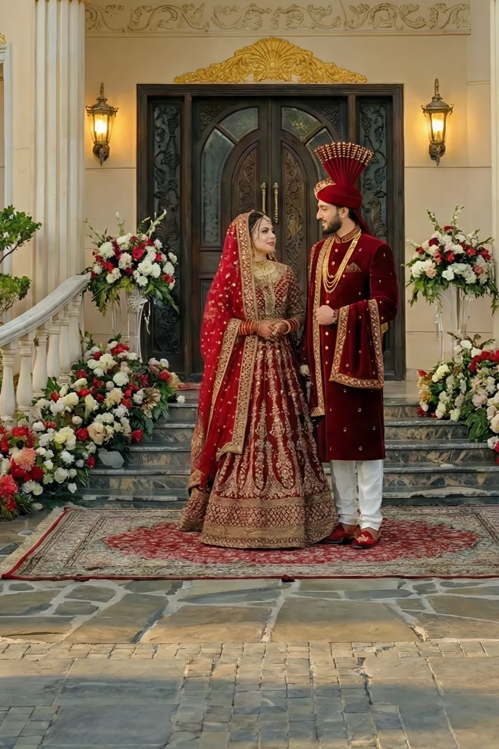 Bride and groom captured in a luxury bridal photoshoot at AH Royal Resort, reflecting bridal photography trends 2025 in Islamabad